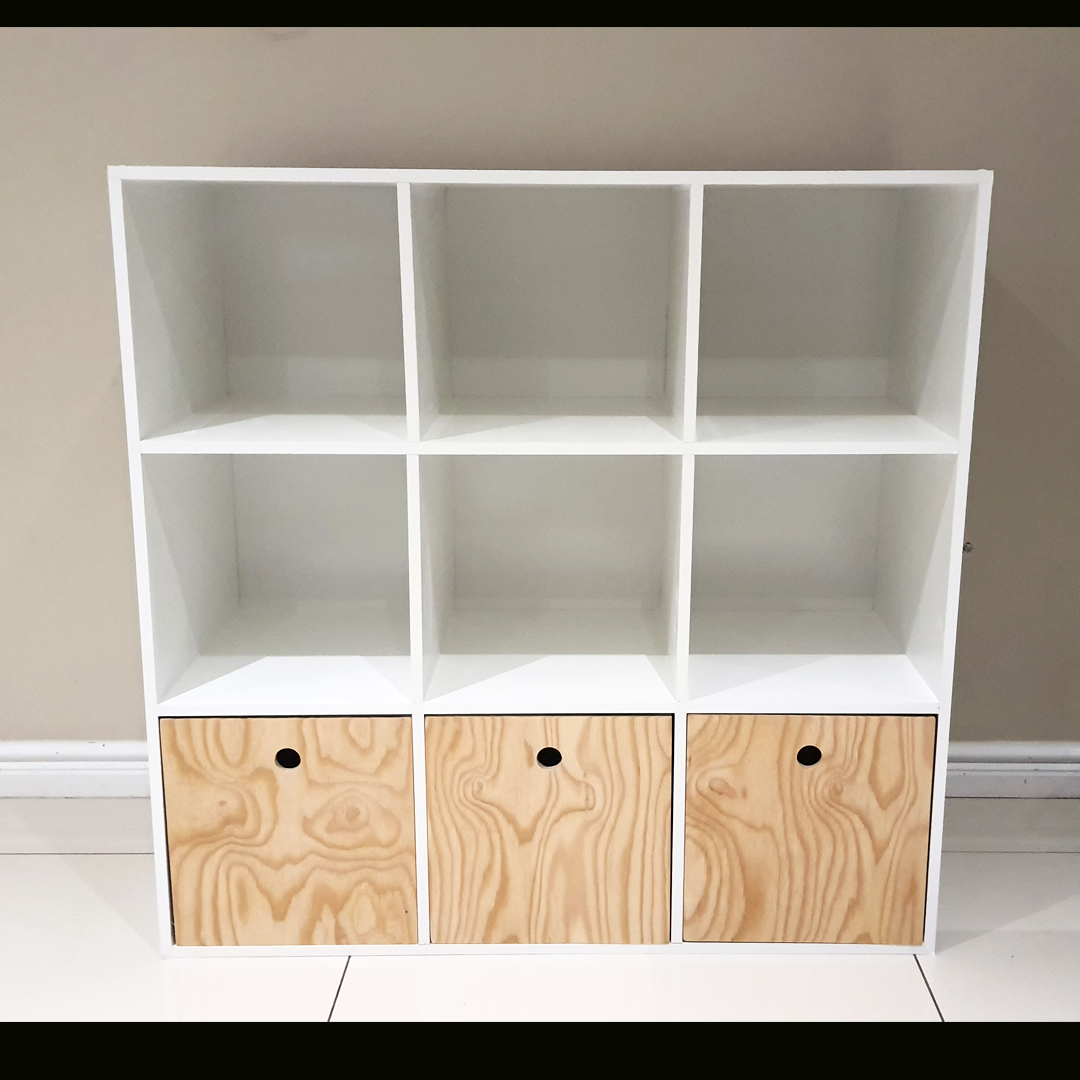 3 x 3 Montessori Shelf- 1.0m Wide with boxes