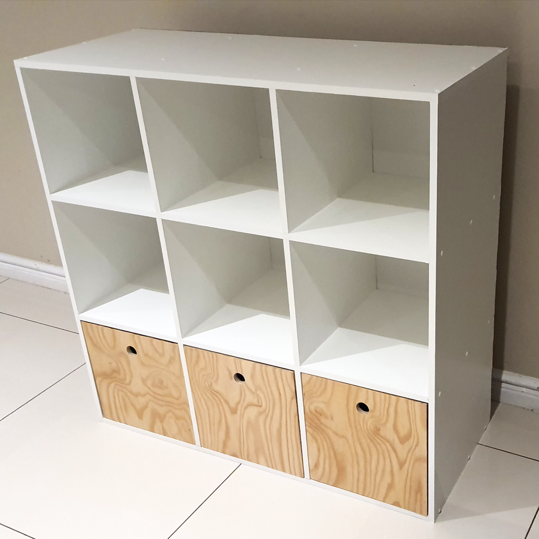 3 x 3 Montessori Shelf- 1.0m Wide with boxes