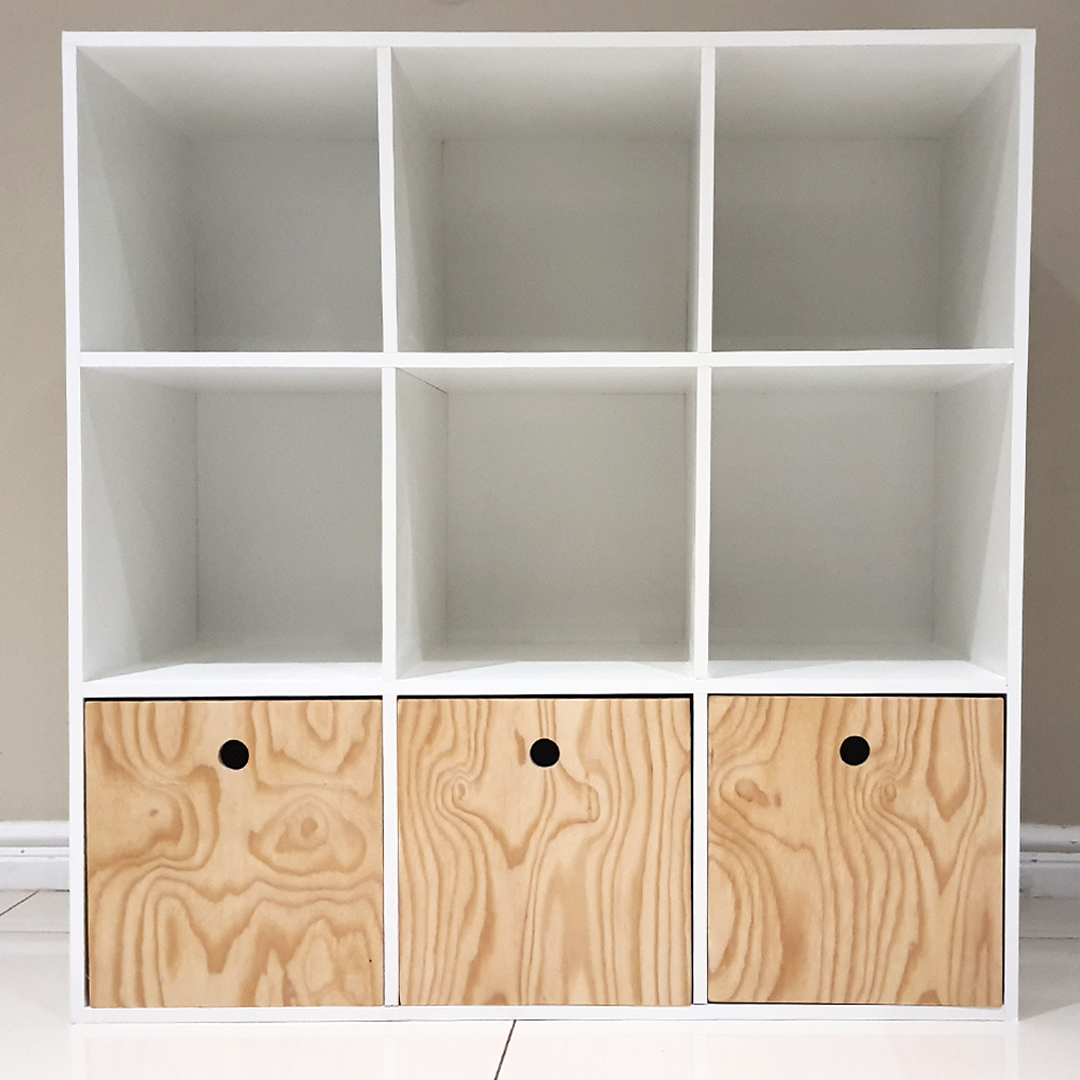 3 x 3 Montessori Shelf- 1.0m Wide with boxes