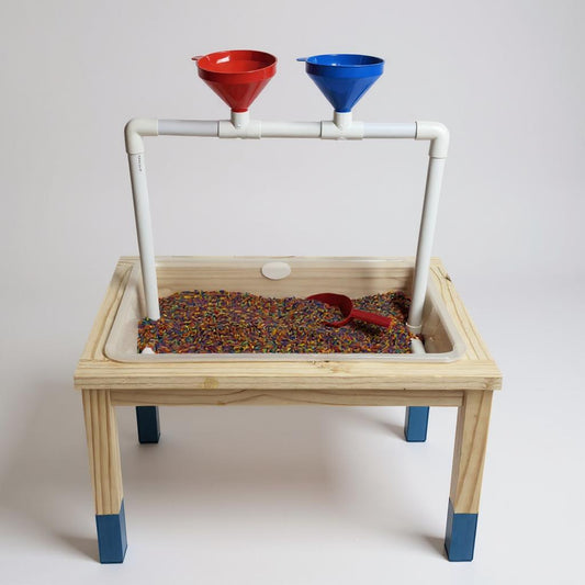 Sensory Tray with Stand & Rainbow Rice Filling Station