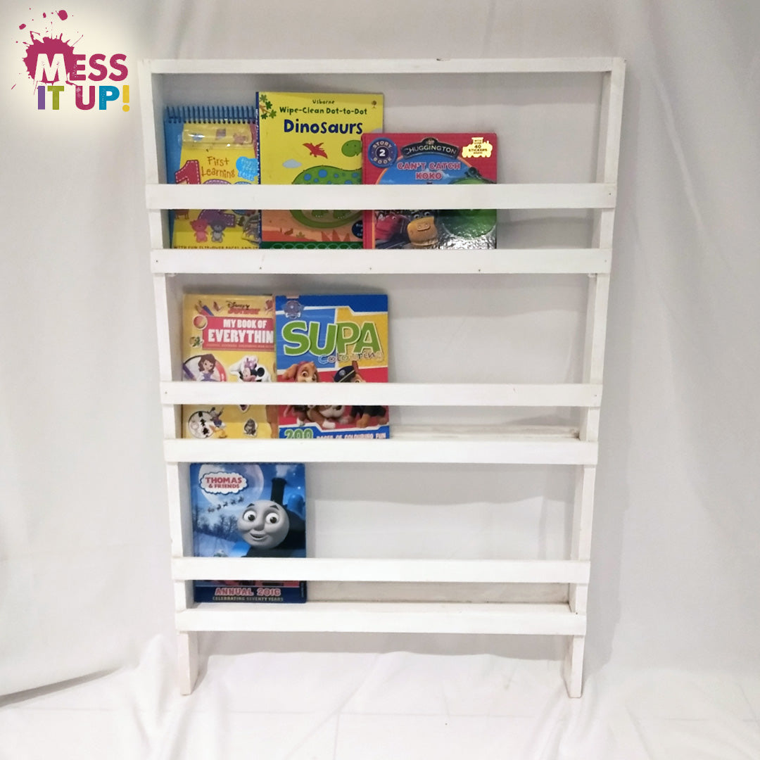 Wooden 3 Tier Bookshelf - Mess It Up Kids