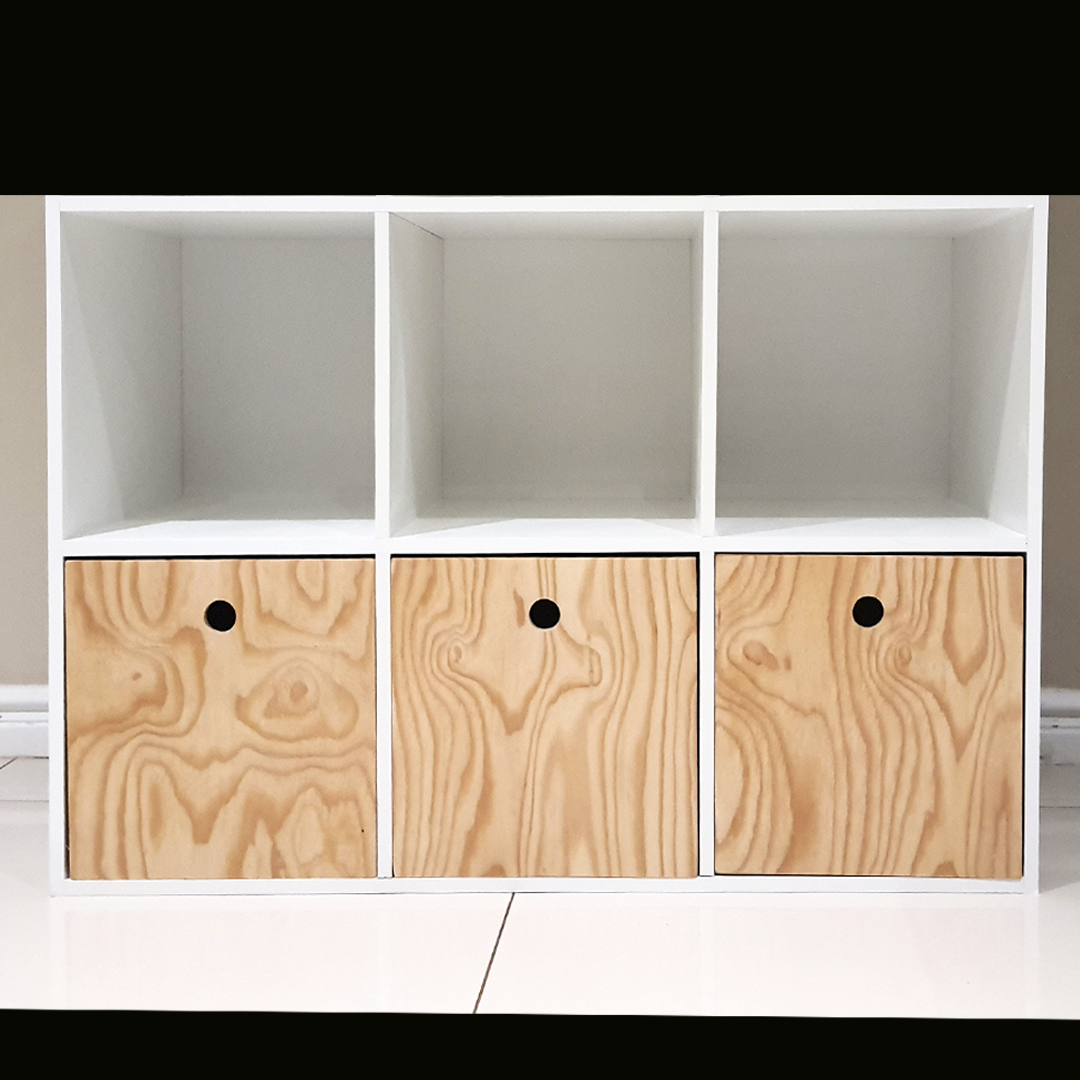 2 x 3 Montessori Shelf- 1.0m Wide with boxes