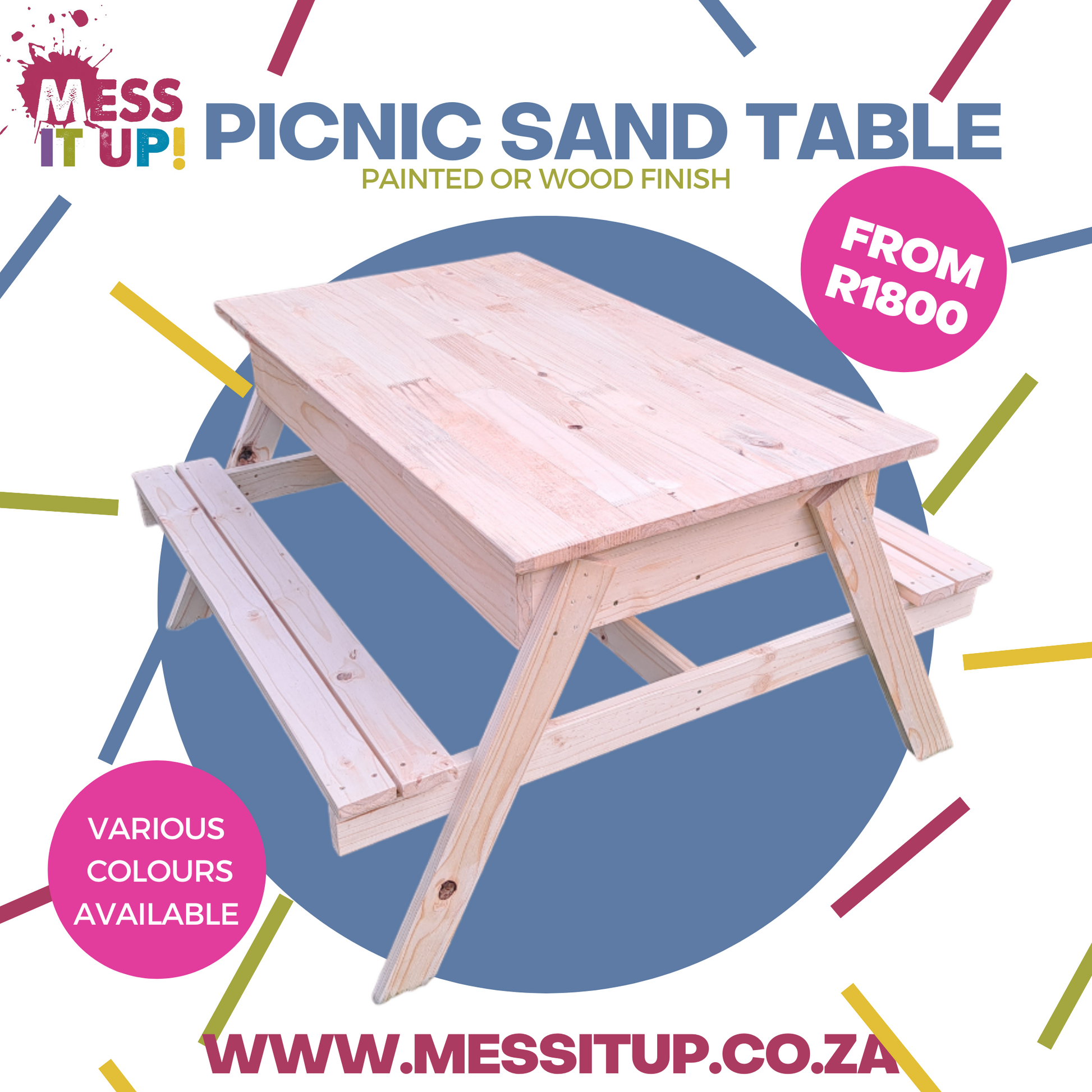 Sandbox Picnic Table Mess It Up Kids