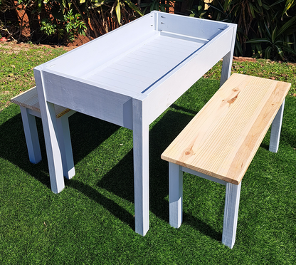 Storage Table with Benches