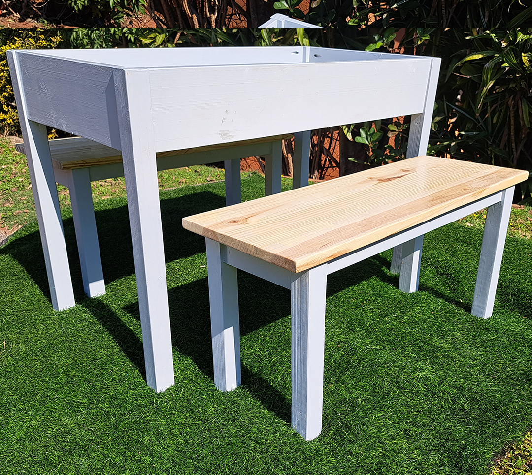 Storage Table with Benches