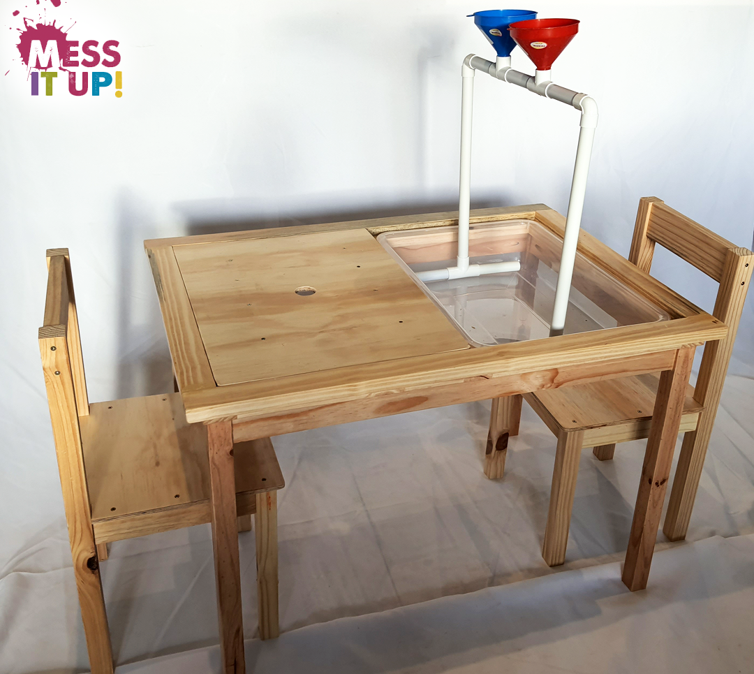 Sensory Table with Lid with chairs - Mess It Up Kids