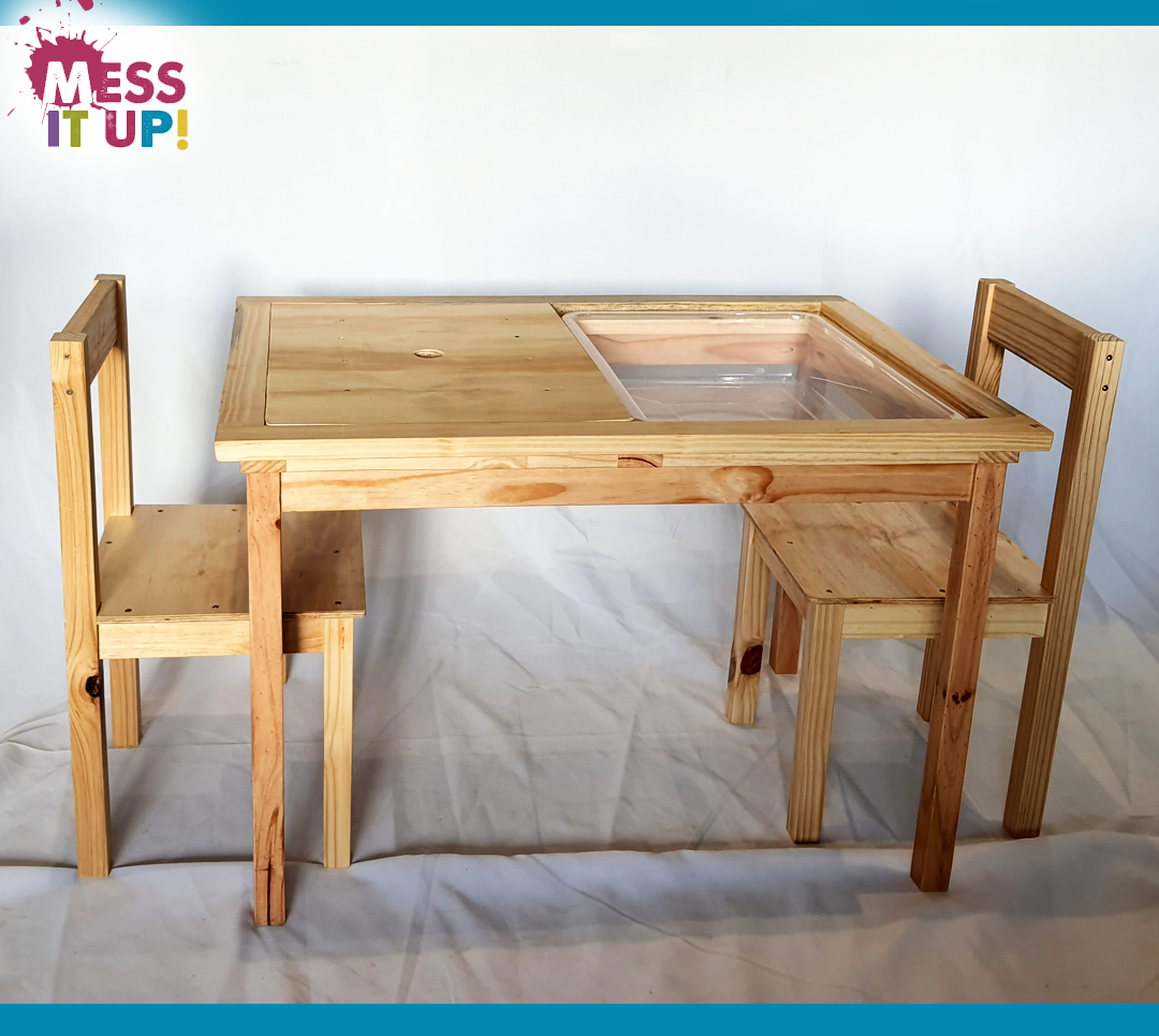 Sensory Table with Lid with chairs - Mess It Up Kids