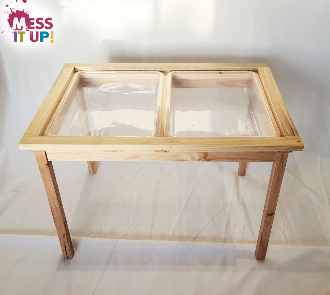 Sensory Table with Lid with chairs - Mess It Up Kids