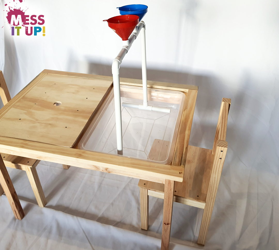 Sensory Table with Lid with chairs - Mess It Up Kids